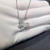 Van Cleef & Arpels VCARO3M400 Two Butterfly pendant White gold Diamond Necklace 1