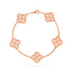 Van Cleef & Arpels VCARA41400 Vintage Alhambra bracelet 5 motifs rose gold Diamond bracelet 1