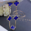 Van Cleef & Arpels VCARA41800 Vintage Alhambra bracelet 5 motifs Yellow gold Lapis Lazuli bracelet 1