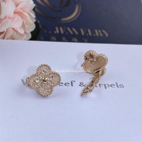 Van Cleef & Arpels VCARN9T400 Vintage Alhambra earrings Rose gold 5