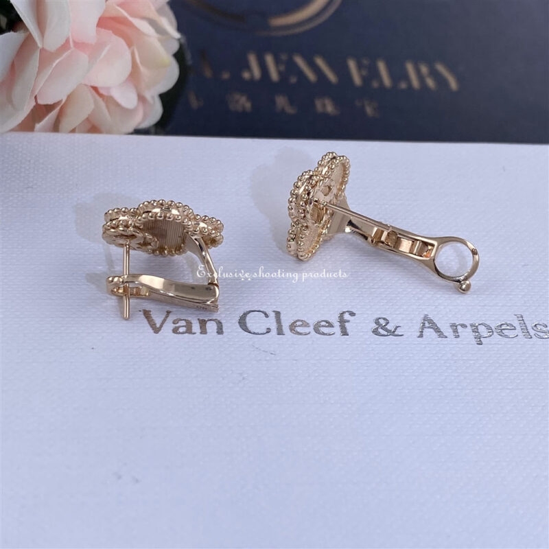 Van Cleef & Arpels VCARN9T400 Vintage Alhambra earrings Rose gold 4