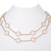 Van Cleef & Arpels necklace Vintage Alhambra long necklace 20 motifs Rock Crystal necklace 5