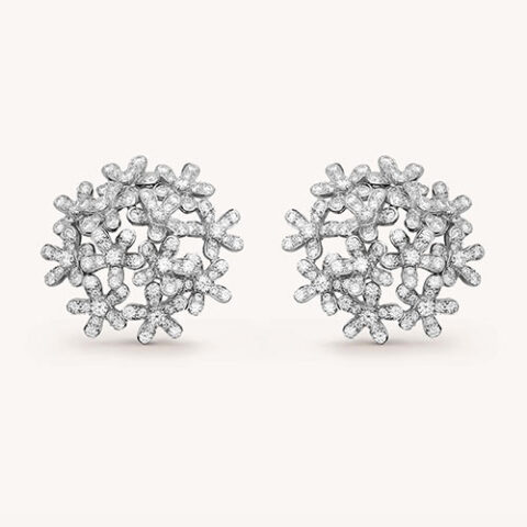 Van Cleef & Arpels VCARB14100 Socrate Earclips Diamond White Gold Earrings 1